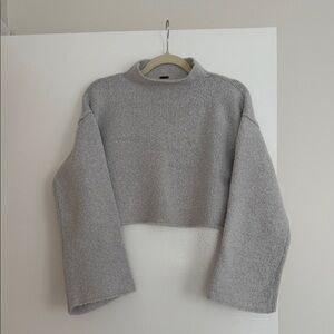 Gray Cropped Sweater